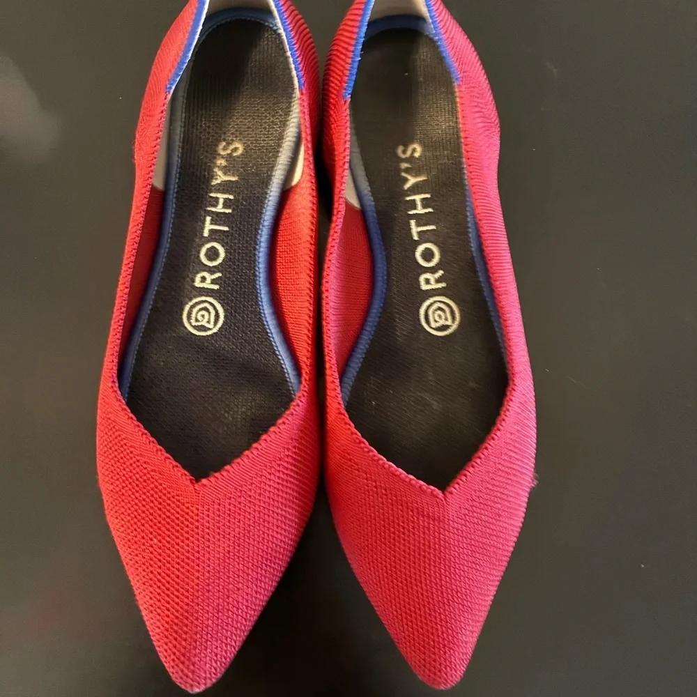 Rothy’s Chili red Women's pointed toe Flats - Picture 3 of 5